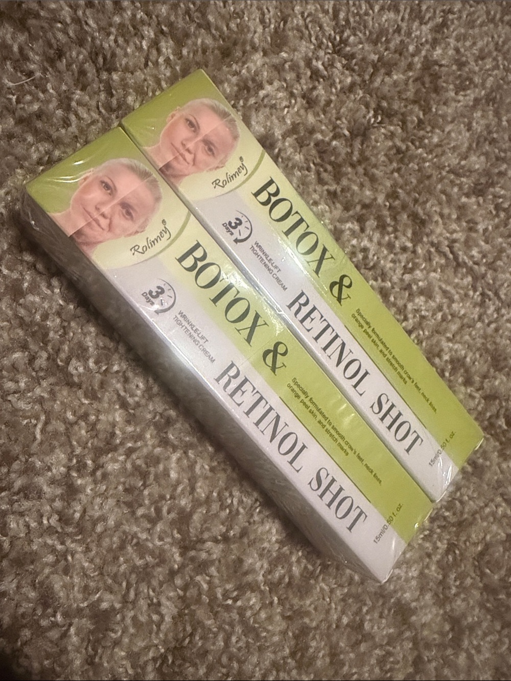 Rolimey Botox & Retinol Shot Wrinkle Lift Cream (2-pk) NWOT